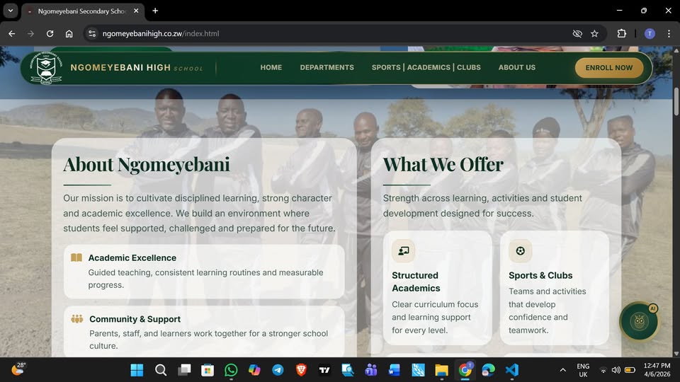 Ngomeyebani High School Website
